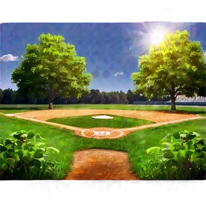 Sunny Day Baseball Field Background Png 06132024 PNG Image