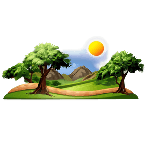 Sunny Day Landscape PNG 06202024 PNG
