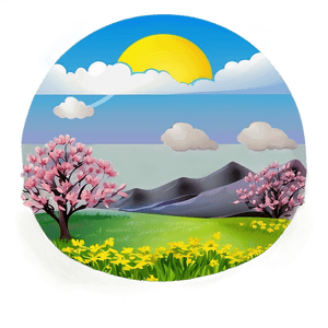 Sunny Day Landscape PNG 64 PNG
