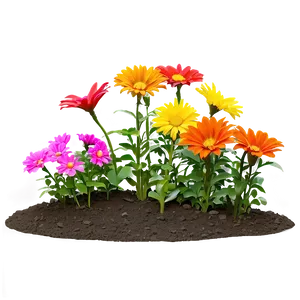 Sunny Flower Bed Png Vqi PNG Image