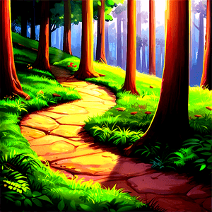 Sunny Forest Pathway PNG glc PNG