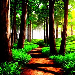 Sunny Forest Pathway PNG lvg PNG