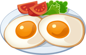 Fries Clipart Egg Breakfast - Eggs For Breakfast Clipart, HD Png Download PNG image with transparent background