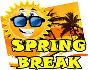 Sunny Spring Break Graphic PNG Image