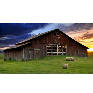 Sunset Behind Barn Png Gya PNG Image