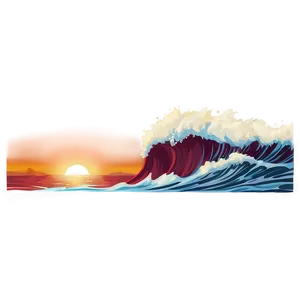 Sunset Ocean Wave Png 60 PNG Image