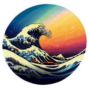 Sunset Ocean Wave Png Aiy PNG Image