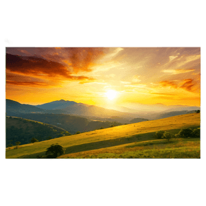 Sunset Over Hills Landscape PNG jqc25 PNG image with transparent background