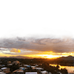 Sunset Over Town PNG lfm17 PNG with transparent background