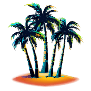 Sunset Palm Tree PNG 60 PNG image with transparent background