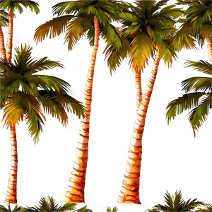 Sunset Palms Background Png 06112024 PNG Image