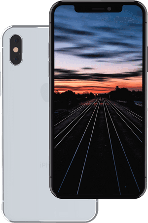 Sunset Railroadi Phone Wallpaper PNG image with transparent background