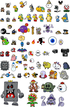Paper Mario Updated Sprites Redux By Artpoptrainer-d5v6d3z - Paper Mario King Boo, HD Png Download PNG image with transparent background