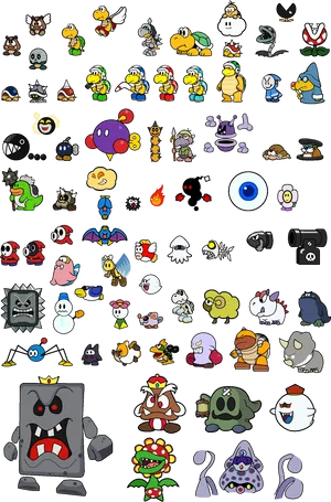 Super Mario Enemies Compilation PNG Image