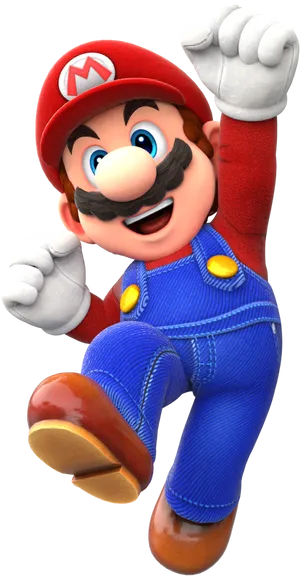 Super_ Mario_ Jumping_ Action PNG Image