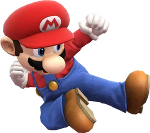 Super Mario Jumping Action PNG Image