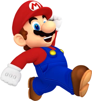 Super Mario Jumping Action PNG Image