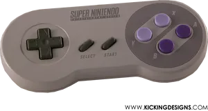 Super Nintendo Controller Classic Design PNG Image