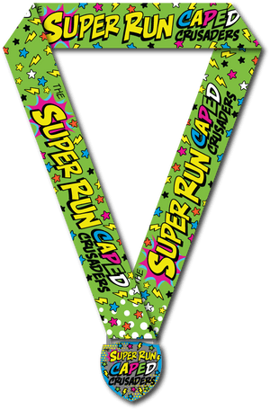 Super Run Caped Crusaders Medal PNG image with transparent background