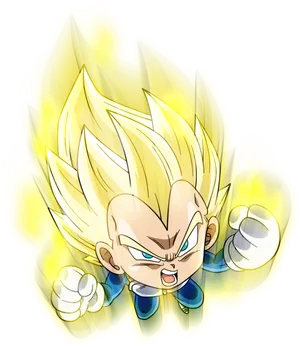 Super Saiyan Aura Cartoon Character PNG Image