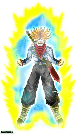 Super Saiyan Aura Character Illustration PNG Image