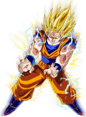 Super Saiyan Aura Illustration PNG Image