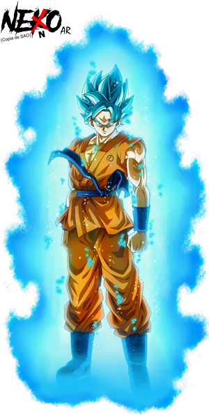 Super Saiyan Blue Aura Character Artwork.png PNG Image