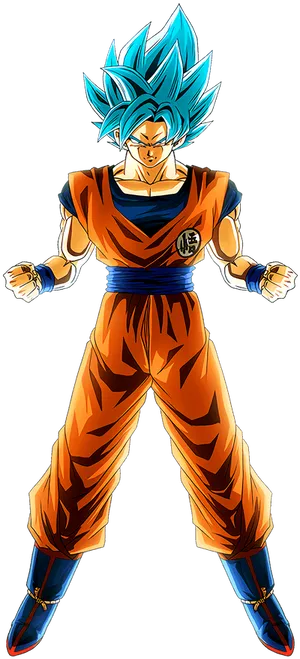 Super Saiyan Blue Goku Standing PNG Image