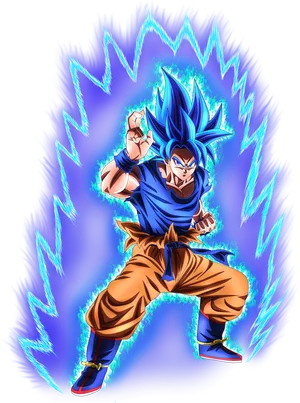 Super Saiyan Blue Power Surge PNG Image