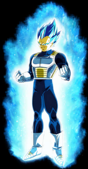 Super Saiyan Blue Vegeta Aura PNG image with transparent background
