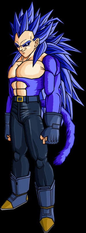 Super Saiyan Blue Vegeta Illustration PNG image with transparent background