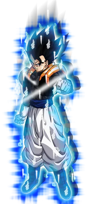 Super Saiyan Blue Vegeta Power Up PNG Image