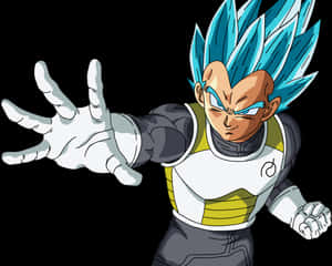 Super Saiyan Blue Vegeta Power Up PNG image with transparent background