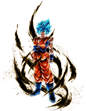 Super Saiyan Blue Warrior Art PNG Image