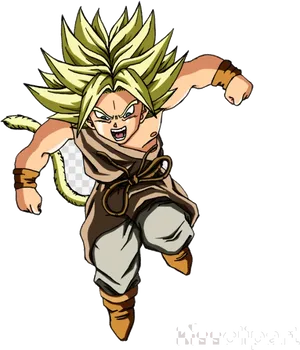 Super_ Saiyan_ Broly_ Action_ Pose PNG Image