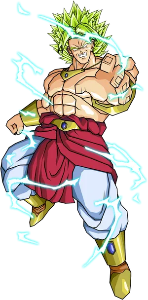 Super_ Saiyan_ Broly_ Power_ Up PNG Image