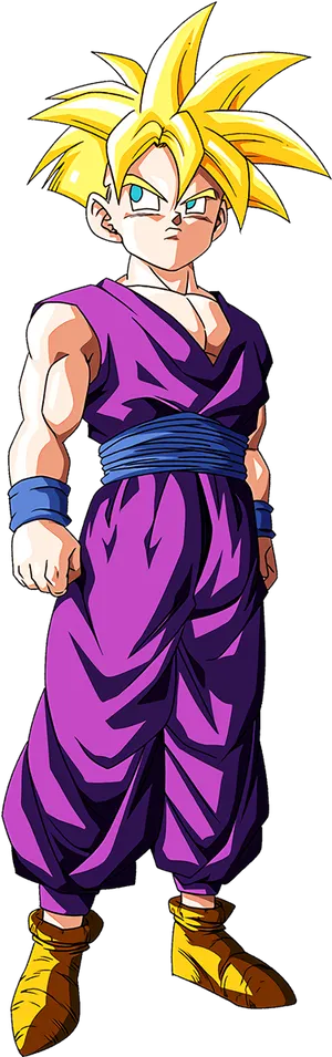 Super Saiyan Gohan Standing Pose PNG Image