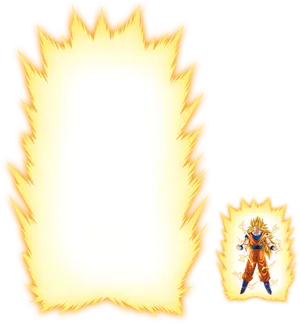 Super Saiyan Goku Energy Aura PNG Image