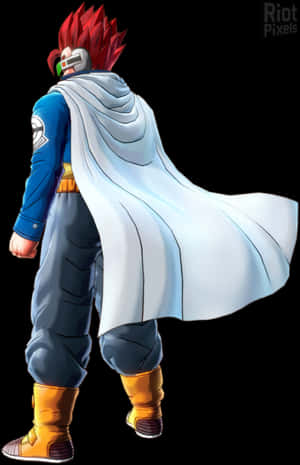 Super Saiyan Great Saiyaman Back View PNG image with transparent background