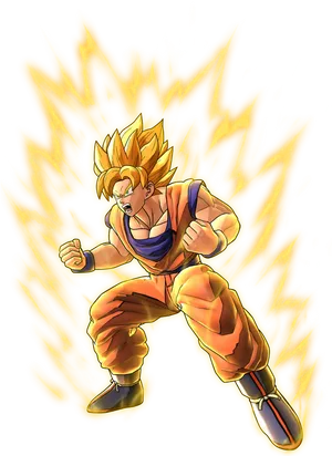 Super Saiyan Power Up Illustration PNG Image