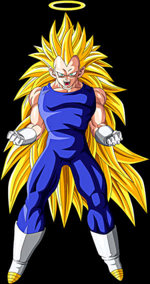Super Saiyan Vegeta Angelic Halo PNG image with transparent background