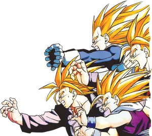 Super Saiyan Vegeta Evolution PNG Image