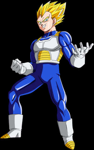 Super Saiyan Vegeta Pose PNG image with transparent background
