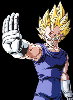 Super Saiyan Vegeta Pose PNG image with transparent background