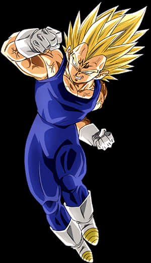 Super Saiyan Vegeta Pose PNG image with transparent background