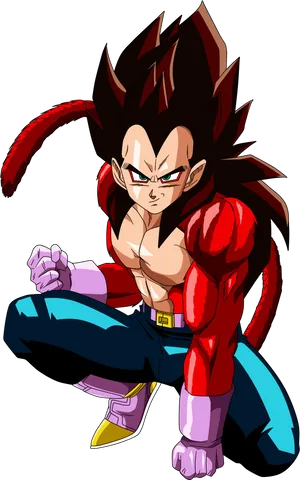 Super Saiyan Vegeta Power Stance PNG Image