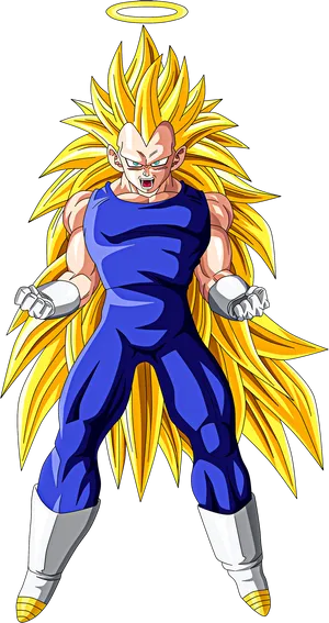 Super Saiyan3 Vegeta Illustration PNG Image