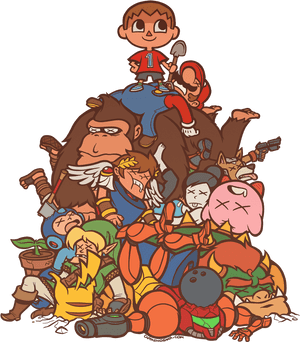 Super Smash Bros - Wii Fit Trainer And Villager, HD Png Download PNG image with transparent background