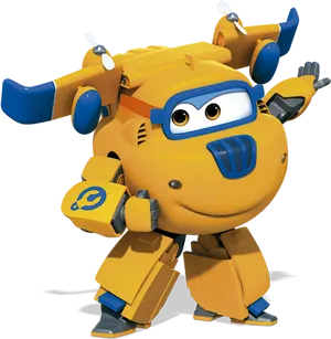 Super Wings Donnie Character Render PNG Image