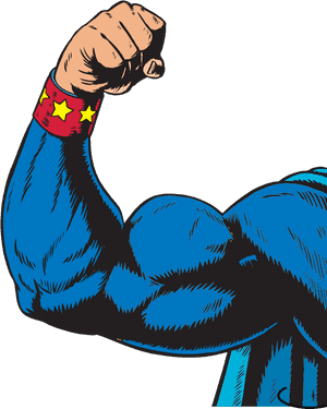 Arm Flexing Clipart , Png Download - Superhero Arm, Transparent Png PNG